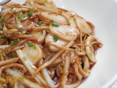 黄芽菜肉丝炒年糕-玫瑰厅上海菜(兴国路店)