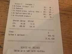 账单-Krčma Šatlava