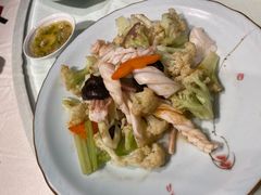 菜花炒鲜鱿-东海海鲜酒家(流花店)
