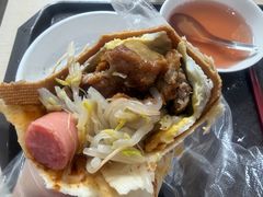 黑椒猪柳五福卷饼-北大学一食堂