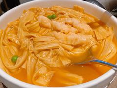 虾汤煮手工鲜腐竹-四道菜·福建菜馆(新街口金鹰店)