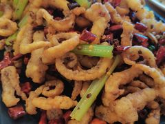 干煸鱿鱼须-大眼锅贴水饺(河东店)