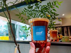 覆盆子拿铁-Joymean coffee.见面咖啡