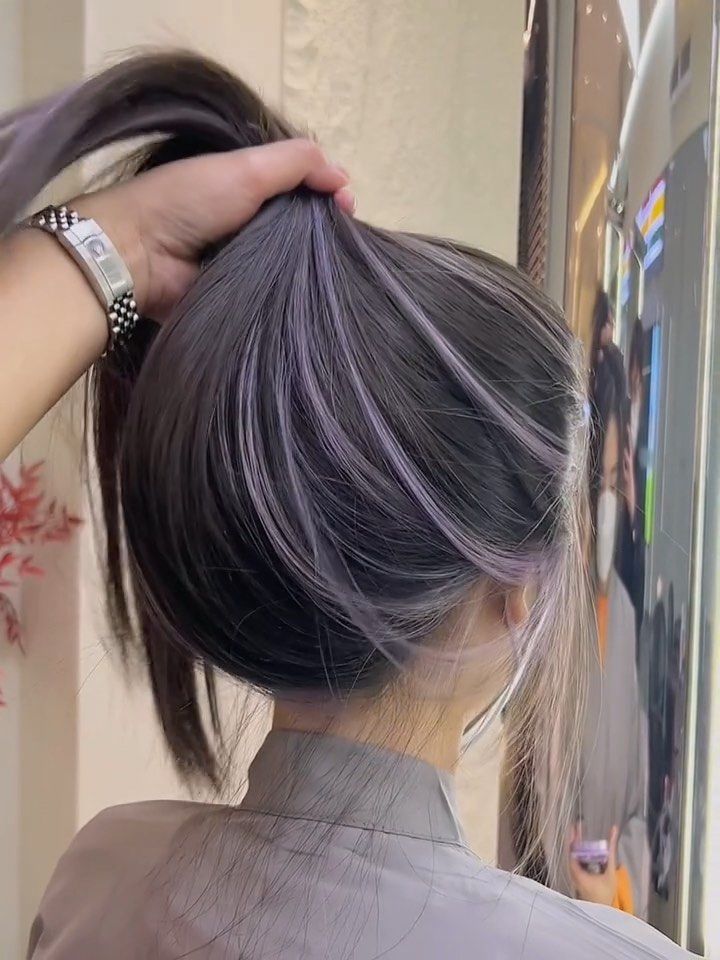 雾霾灰紫挑染