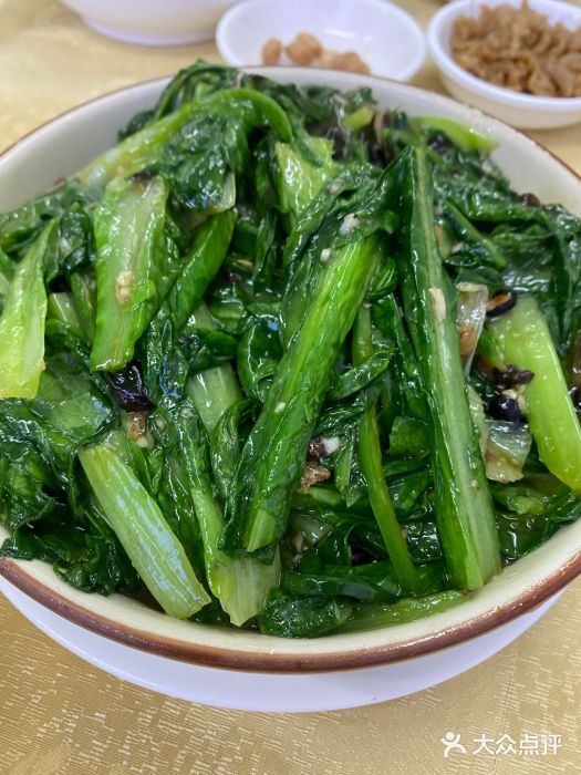 雲騰沙鍋粥豆豉鯪魚炒油麥菜圖片