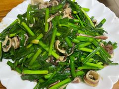比管鱼炒韭菜-桔子海鲜烧烤大排档(台东店)
