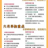 收藏，这里有一份详细的早教重点！