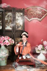 -后宫·古装汉服京剧儿童亲子全家福摄影