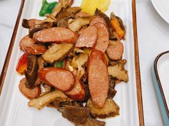 烟竹笋炒腊肠-天龙宝严素食馆(大兴善寺店)