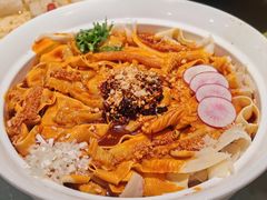 豆皮涮牛肚-蓝田印象