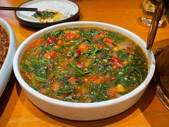 野番茄炒水蕨菜-老滇山寨•云南特色菜•地方菜•民族风情歌舞表演(金碧店)