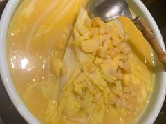 豆汤栗子娃娃菜-绿茶餐厅(乐峰广场店)