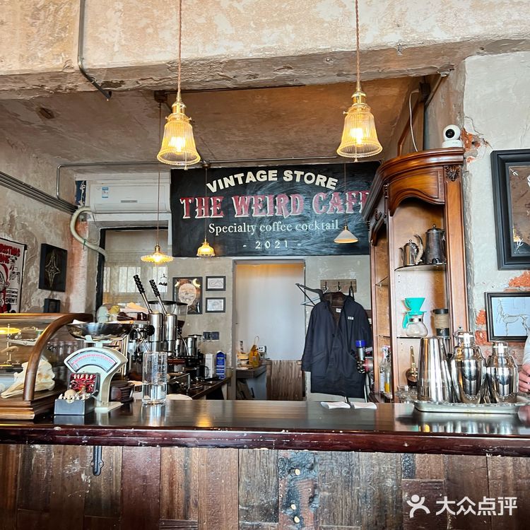 沉静海边复古咖啡店打卡威尔德美式咖啡酒屋
