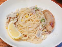 黑松露奶油蘑菇培根意面-麦田工坊(月湖店)