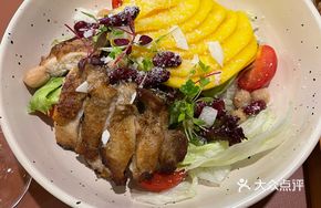 Pan-Fried Chicken Breast with Mango Salad