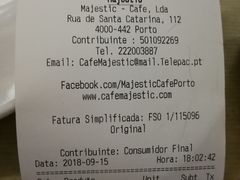 账单-Majestic Café