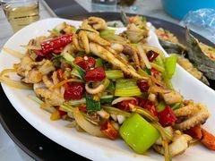 姜葱鱿鱼-覃记海鲜美食餐厅