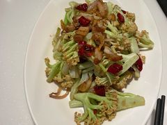 干香风味炒花菜-新旺茶餐厅·早餐·夜宵(仙霞店)