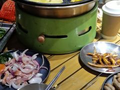 -山野的朋友露营炭火烤肉