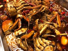 梭子蟹烧年糕-佳佳麻辣烧菜馆