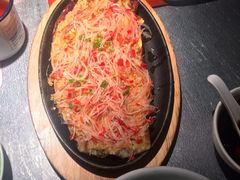 铁板粉丝茄子-探鱼·鲜青椒爽麻烤鱼(番禺万达店)