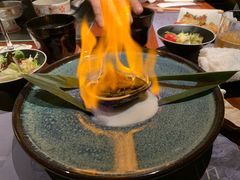 火焰黑鲍配海胆-岩也·日料与酒(龙岗天安云谷店)