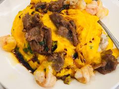 滑蛋牛肉虾仁饭-有章牛杂(石厦店)