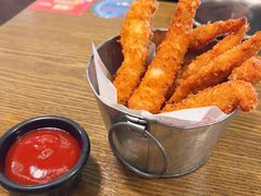 炸自制鸡柳-机器人火炉披萨