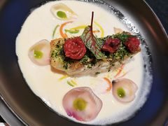 煎海鲈鱼配意大利节瓜面-AZUL by FUEL蓝色·法式酒馆(琶醍店)