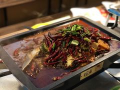 毛血旺烤鱼-探鱼·鲜青椒爽麻烤鱼(天河优托邦店)