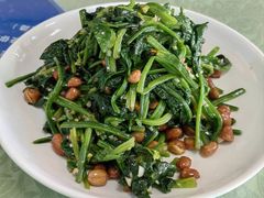 陈醋菠菜花生米-国庆烧麦馆