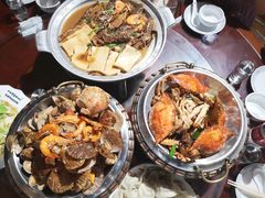 火焰菜系&nbsp;麻辣醉八仙-东来菜馆•手抓海鲜家常菜•海鲜锅贴(鸽子窝店)