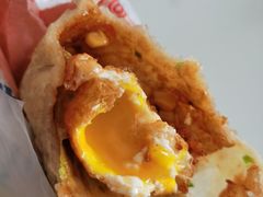-小红车炸蛋葱油饼