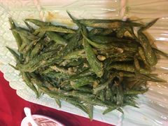 咸蛋黄四季豆-王城醋血鸭老店