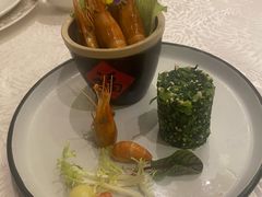 熟醉沼虾拼鲜蔬-杭州西湖柳莺里酒店·闻莺厅