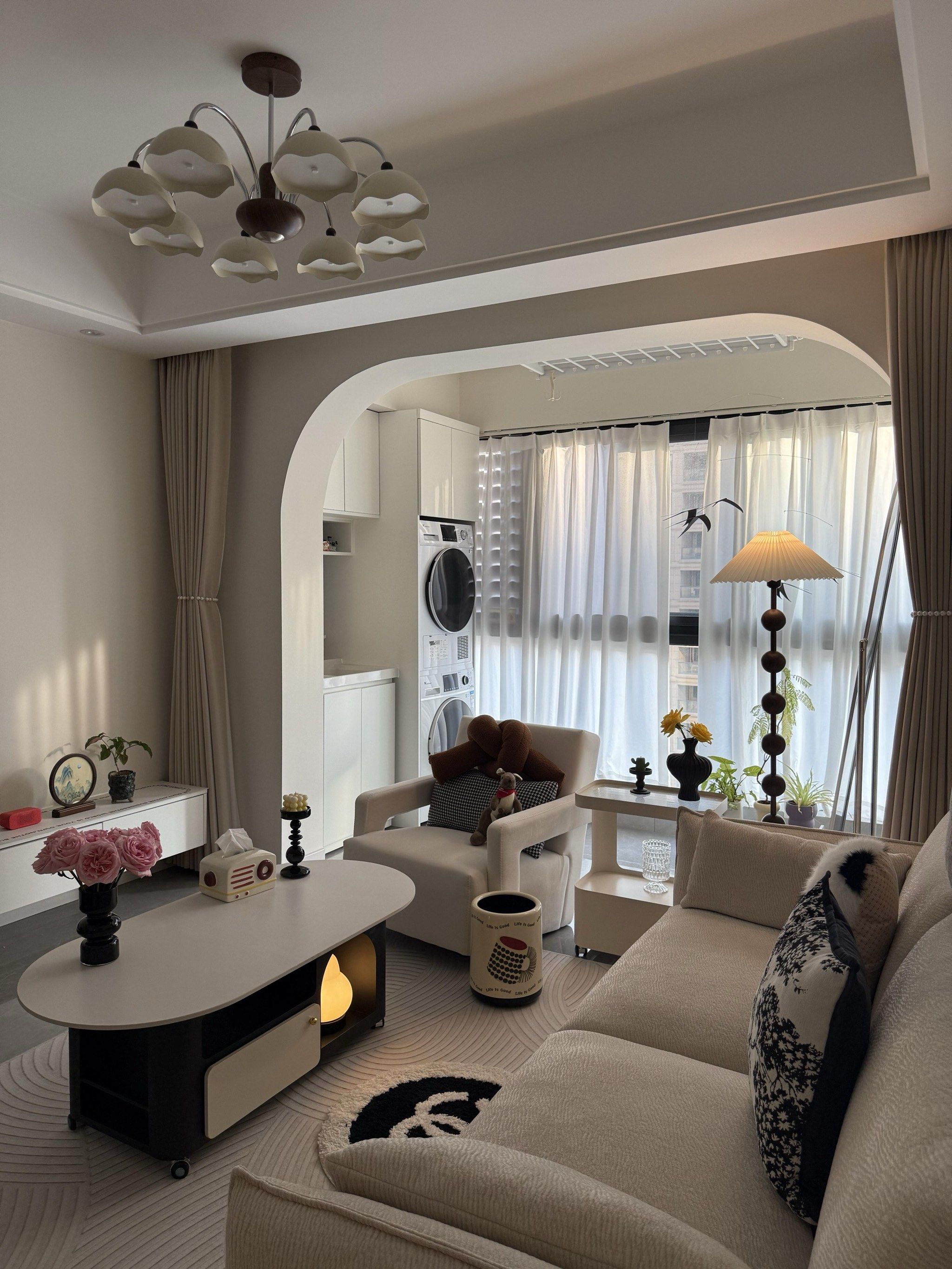 我的62平米小房子客厅不开灯原来也挺温馨呀