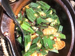 豆酱炒秋葵-南拳十三姨·潮汕砂锅粥(世纪金源店)