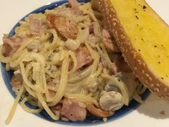 奶油蘑菇汁绘意大利面-绿茵阁(体育西分店)