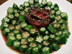 黑椒牛肉拼秋葵-将相和·海鲜蒸饺大连菜
