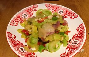 Ham and Green Tomato Stir-fry
