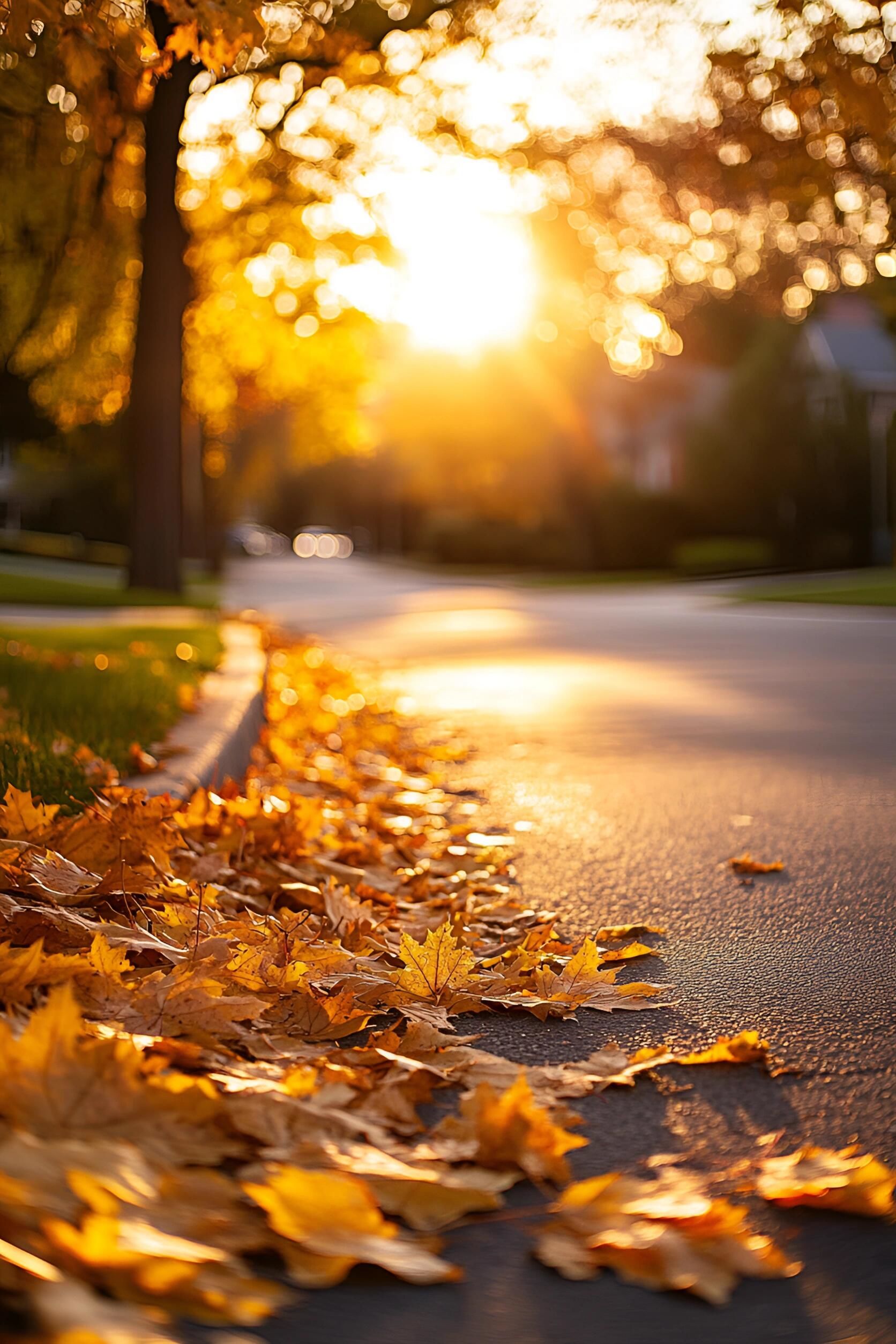 满地秋意浓
🌞暖阳斜照,光影交错,岁月静好心自安
🍂落叶飘零