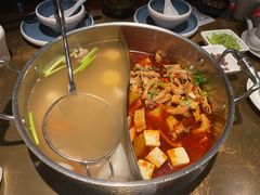 鲜牛杂鸳鸯锅-左庭右院鲜牛肉火锅(新梅广场店)