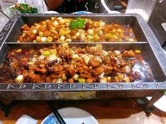 宫保鸡丁烤鱼（江团鱼）-锦尚阁烤鱼•天津菜(宣武门胡同店)