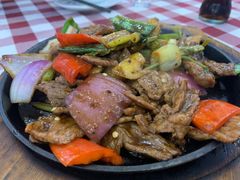 极品黑椒酱铁板牛肉-吉源大排档·鱼生·海鲜(烧烤彩印厂店)