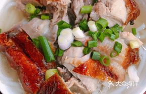 Braised Goose Leg and Pork Noodle Dish