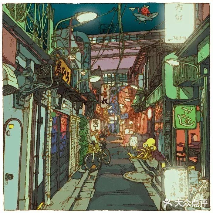 来自插画师笔下的东京街头