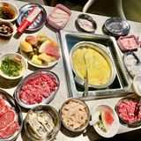 超高性价比的手切牛肉自助火锅