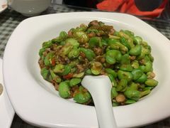 雪里蕻肉末炒青豆-玉桥餐厅(天坛店)