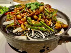 铁板鲜鱿肥肠-禾珍珠家常小馆(河南博物院店)