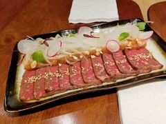 tataki风·火炙和牛刺身-山杏yama-katsu·吉列炸物